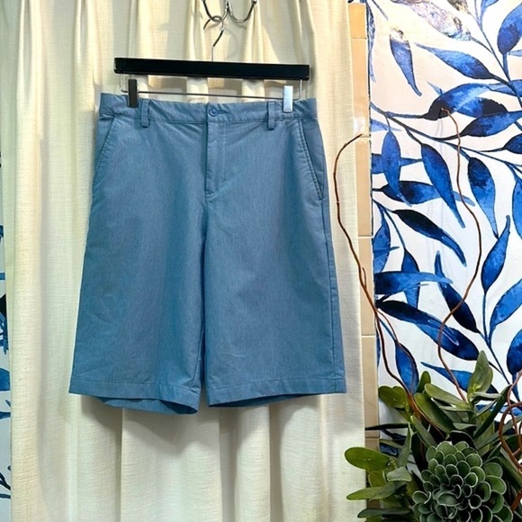 Boys Slazenger Polyester and Spandex Blue Flat Front Golf Shorts Size XL - Picture 1 of 6